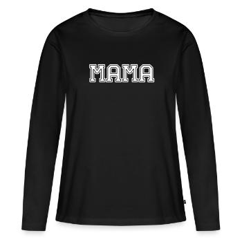 Maman Parents Match Look Maman - T-shirt manches longues Premium bio Femme - noir - Devant - Julia (174cm)