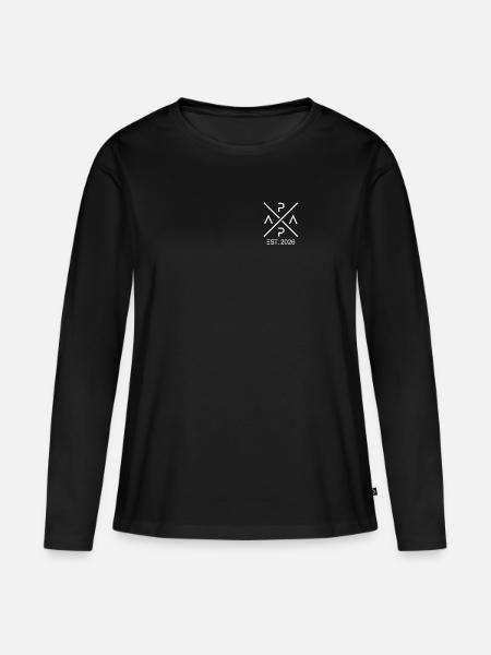 Papa 2026 Papi seit 2026 Papa est 2026 - Frauen Premium Bio Langarmshirt - Schwarz
