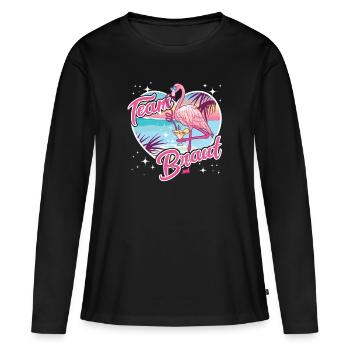Team Braut Team Bride Junggesellinnenabschied JGA - Frauen Premium Bio Langarmshirt - Schwarz - Vorne - Julia (174cm)