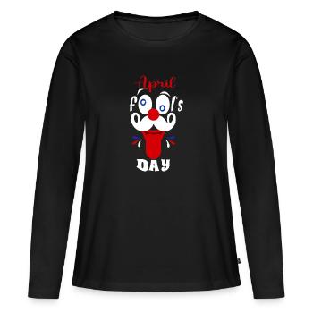 Happy April Fools Day 1st April Fools Day - Women's Premium Organic Long Sleeve Shirt - black - Front - Julia (174cm)