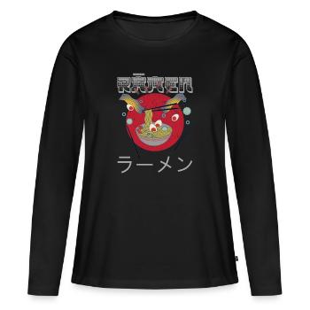 Japan Ramen Retro Japanese Noodles Noodle Soup - Women's Premium Organic Long Sleeve Shirt - black - Front - Julia (174cm)