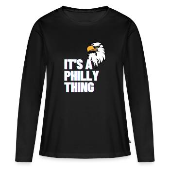 IT'S A PHILLY THING - Women's Premium Organic Long Sleeve Shirt - black - Front - Julia (174cm)