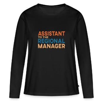 Adjoint au directeur régional - T-shirt manches longues Premium bio Femme - noir - Devant - Julia (174cm)