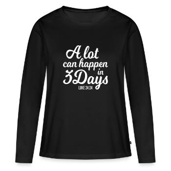 Schwarze Geschichte ist amerikanische Geschichte - Frauen Premium Bio Langarmshirt - Schwarz - Vorne - Julia (174cm)