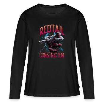 Red Tail Boa Gardien de reptiles streetwear moderne - T-shirt manches longues Premium bio Femme - noir - Devant - Julia (174cm)