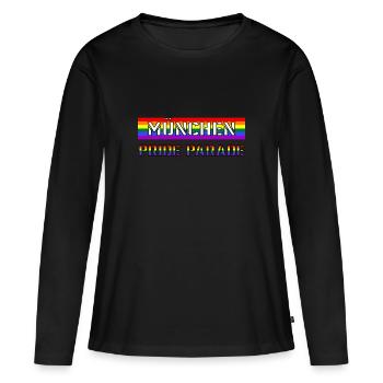 Pride Parade München - Frauen Premium Bio Langarmshirt - Schwarz - Vorne - Julia (174cm)