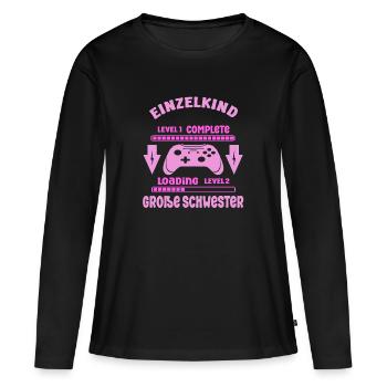 Only Child Complete - Loading Big Sister 2026 - Women's Premium Organic Long Sleeve Shirt - black - Front - Julia (174cm)