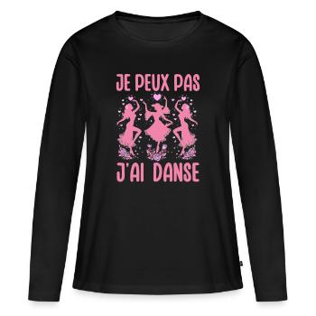 I Can't I Dance Fun Dance Gift Idea - Women's Premium Organic Long Sleeve Shirt - black - Front - Julia (174cm)