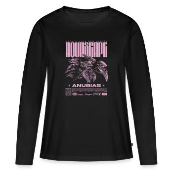 Aquascaping Anubias Aquatic Plant Fischhalter - Frauen Premium Bio Langarmshirt - Schwarz - Vorne - Julia (174cm)