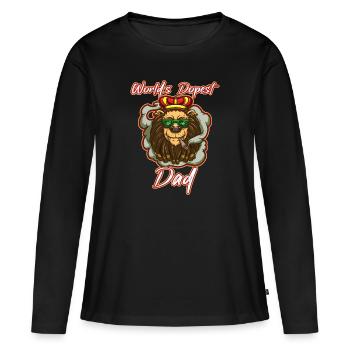 Le papa le plus dopé du monde - T-shirt manches longues Premium bio Femme - noir - Devant - Julia (174cm)