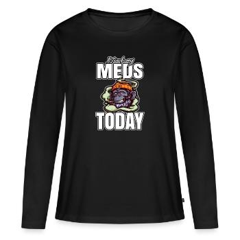 J’ai pris mes médicaments aujourd’hui - T-shirt manches longues Premium bio Femme - noir - Devant - Julia (174cm)