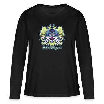 Hakuna Marijuana Drôle De Weed Fumer Pothead THC - T-shirt manches longues Premium bio Femme - noir - Devant - Julia (174cm)