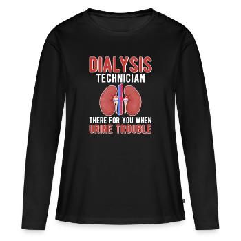 Technicien en dialyse Technicien en dialyse Technicien en dialyse - T-shirt manches longues Premium bio Femme - noir - Devant - Julia (174cm)