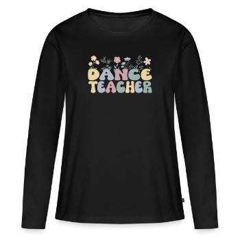 Reconnaissance de professeur de danse Cours de danse - T-shirt manches longues Premium bio Femme - noir - Devant - Julia (174cm)