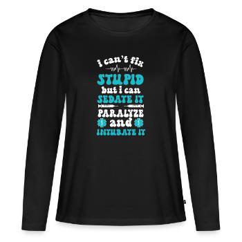 Emergency Nurse Nurse Emergency Room - Women's Premium Organic Long Sleeve Shirt - black - Front - Julia (174cm)