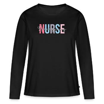 Emergency Nurse Nurse Emergency Room - Women's Premium Organic Long Sleeve Shirt - black - Front - Julia (174cm)