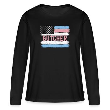 Idée cadeau du chef américain Pride Slaughter - T-shirt manches longues Premium bio Femme - noir - Devant - Julia (174cm)