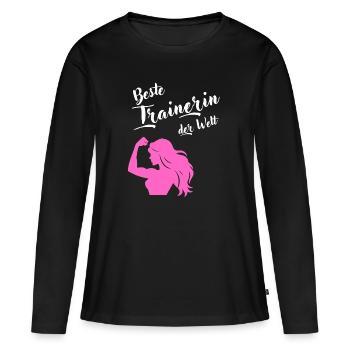 Best trainer in the world for female trainers - Women's Premium Organic Long Sleeve Shirt - black - Front - Julia (174cm)