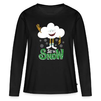 Trolls Let It Snow Avec Nuage Guy - T-shirt manches longues Premium bio Femme - noir - Devant - Julia (174cm)