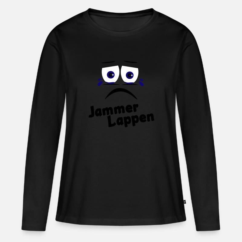 Jammer Lappen - Frauen Premium Bio Langarmshirt - Schwarz