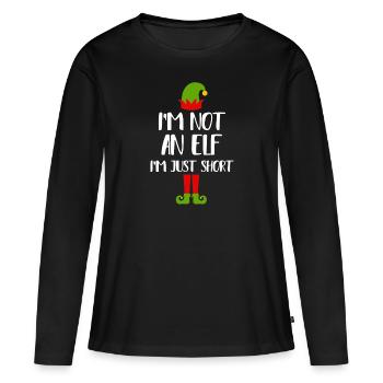 Je ne suis pas court à onze - T-shirt manches longues Premium bio Femme - noir - Devant - Julia (174cm)