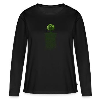 Connais tes racines - Connais tes racines - T-shirt manches longues Premium bio Femme - noir - Devant - Julia (174cm)