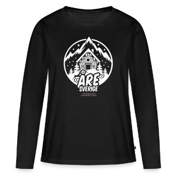 Åre Schweden Skigebiet - Frauen Premium Bio Langarmshirt - Schwarz - Vorne - Julia (174cm)