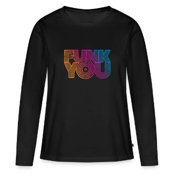 Funk vous musique - T-shirt manches longues Premium bio Femme - noir - Devant - Julia (174cm)