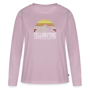 Yellowstone-Nationalpark - Frauen Premium Bio Langarmshirt - Altrosa - Vorne - Julia (174cm)