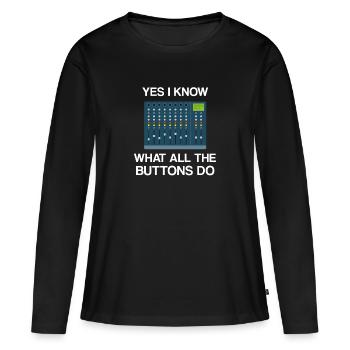 ingénieur du son ingénieur du son ingénieur du son tontech - T-shirt manches longues Premium bio Femme - noir - Devant - Julia (174cm)