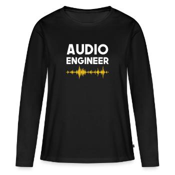 ingénieur du son ingénieur du son ingénieur du son Audio Eng - T-shirt manches longues Premium bio Femme - noir - Devant - Julia (174cm)