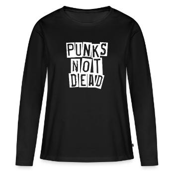punk rock punk rocker punker - T-shirt manches longues Premium bio Femme - noir - Devant - Julia (174cm)