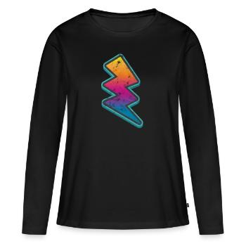 Blitz Flash Vintage - Women's Premium Organic Long Sleeve Shirt - black - Front - Julia (174cm)