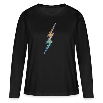 Flash vintage - Women's Premium Organic Long Sleeve Shirt - black - Front - Julia (174cm)