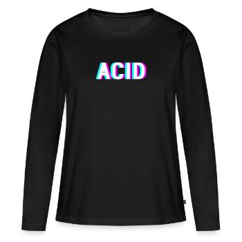 Acid - Rave Techno Party - T-shirt manches longues Premium bio Femme - noir - Devant - Julia (174cm)