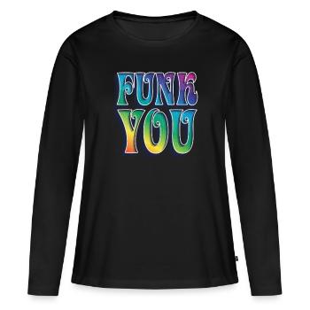 Funk vous - T-shirt manches longues Premium bio Femme - noir - Devant - Julia (174cm)