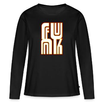 Funk Musik - Frauen Premium Bio Langarmshirt - Schwarz - Vorne - Julia (174cm)