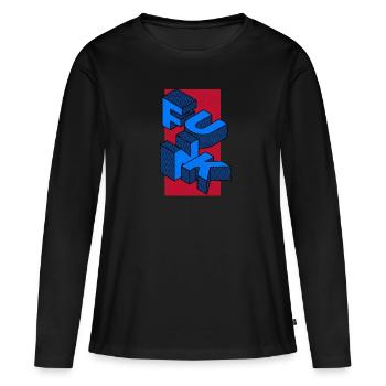 Musique funk funk - T-shirt manches longues Premium bio Femme - noir - Devant - Julia (174cm)