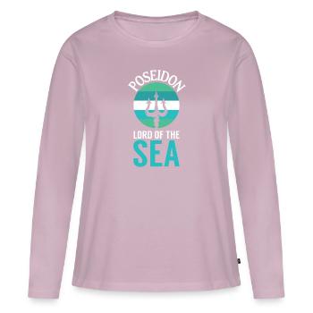 Poseidon Herr des Meeres - Frauen Premium Bio Langarmshirt - Altrosa - Vorne - Julia (174cm)