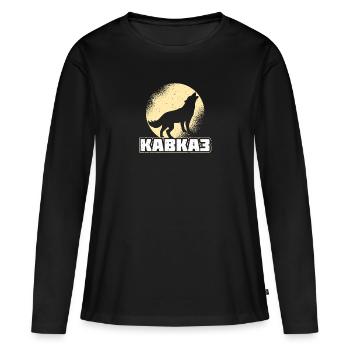 Kavkaz Caucase Russie idée de cadeau russe - T-shirt manches longues Premium bio Femme - noir - Devant - Julia (174cm)