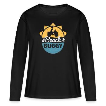Amant de buggy de plage - T-shirt manches longues Premium bio Femme - noir - Devant - Julia (174cm)