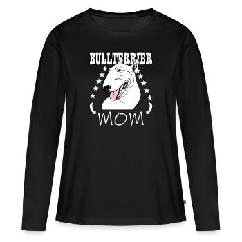 Bull Terrier Mom Bull terrier dog dog - Women's Premium Organic Long Sleeve Shirt - black - Front - Julia (174cm)