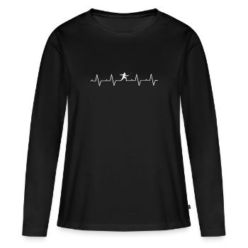 Escrime Combat d’épée Escrime Escrime - T-shirt manches longues Premium bio Femme - noir - Devant - Julia (174cm)