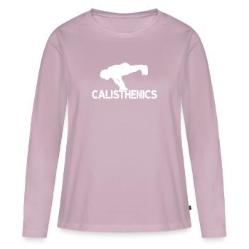 Calisthenics Planche - Women's Premium Organic Long Sleeve Shirt - dusky pink - Front - Julia (174cm)