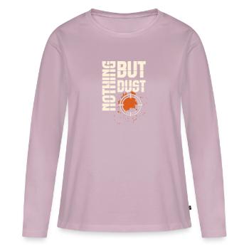 Shooting Skeet Shooting Clay Target Shooting - T-shirt manches longues Premium bio Femme - rose poudré - Devant - Julia (174cm)