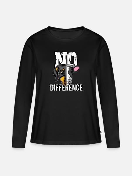 Tierschutz Vegan - Frauen Premium Bio Langarmshirt - Schwarz