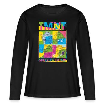 Teenage Mutant Ninja Turtles Shell Ya Later! - Frauen Premium Bio Langarmshirt - Schwarz - Vorne - Julia (174cm)
