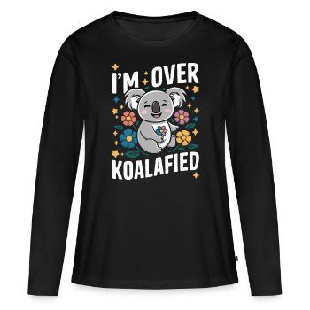 Koala Koala Koala Ours Koala Animal - T-shirt manches longues Premium bio Femme - noir - Devant - Julia (174cm)