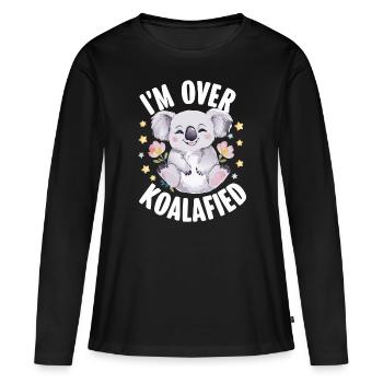 Koala Koala Koala Ours Koala Animal - T-shirt manches longues Premium bio Femme - noir - Devant - Julia (174cm)