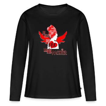 Je suis une fée, la fée pachier - Humour - T-shirt manches longues Premium bio Femme - noir - Devant - Julia (174cm)